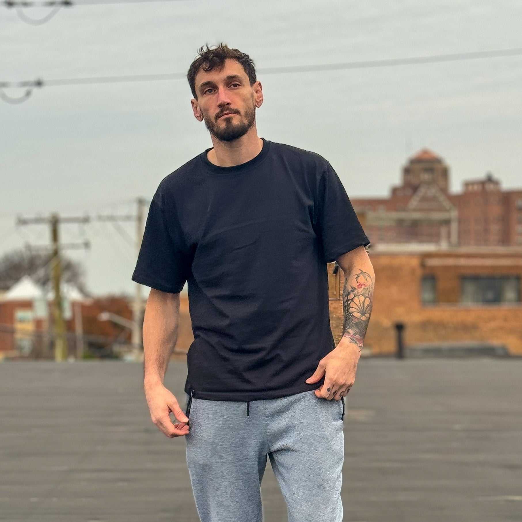 On Model 1 | Luxury Shirt For Grapplers | Essentials Shirt | Go Forth