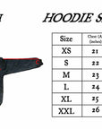 size chart | Premium BJJ Hoodie | The Forever Hoodie | Go Forth Forever