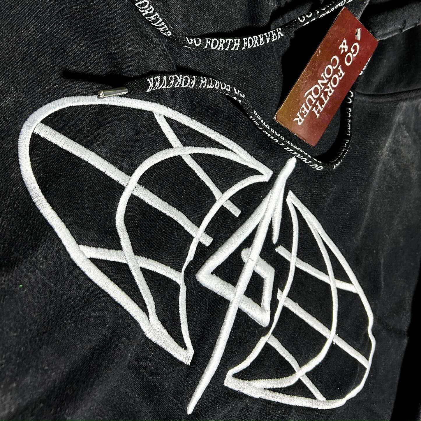 Close up embroidery | Premium BJJ Hoodie | The Forever Hoodie | Go Forth Forever