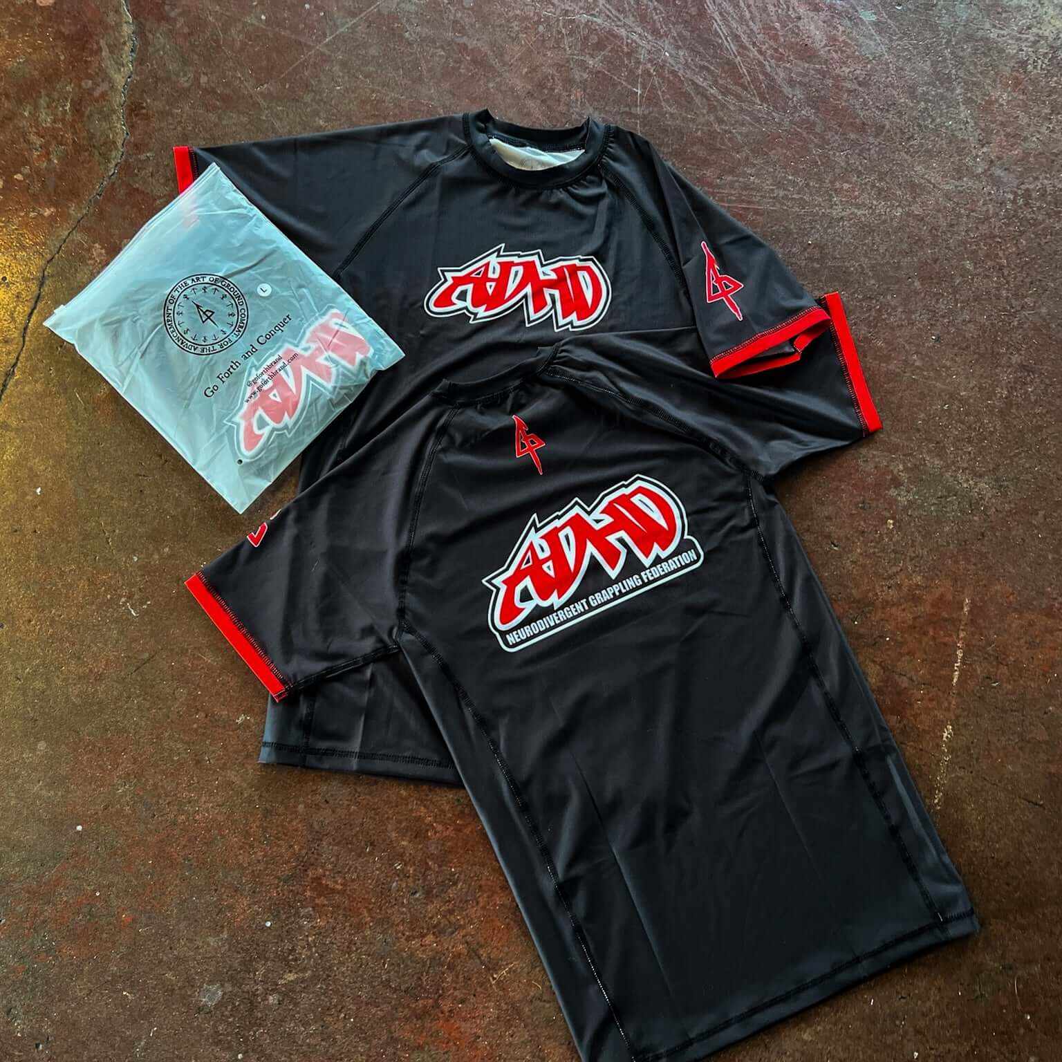 Main Photo | ADHD Rashguard | Funny BJJ Rashguard | Go Forth