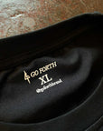 Black Printed Neck Tag | Luxury Shirt For Grapplers | Essentials Shirt | Go Forth